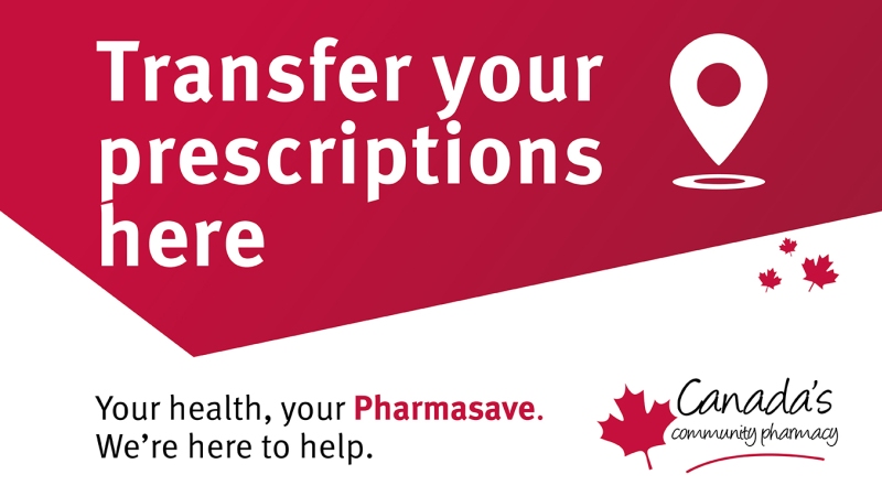 transfer prescriptions to Bram Centre pharmasave